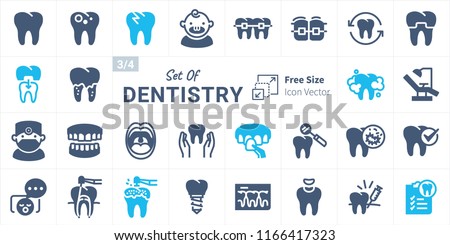 Dentistry Vector Icon Set B03