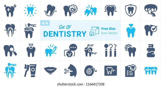 Dentistry Vector Icon Set B04