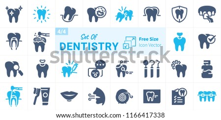 Dentistry Vector Icon Set B04