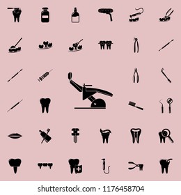 dentist's chair icon. Detailed set of Dental icons. Premium quality graphic design sign. One of the collection icons for websites, web design, mobile app