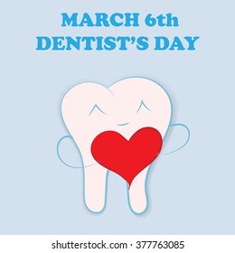 dentist's day congratulation, poster ot brochure design