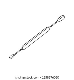 dentist's instrument icon. Element of cyber security for mobile concept and web apps icon. Thin line icon for website design and development, app development