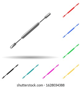 dentist's instrument multi color style icon. Simple glyph, flat vector of dental icons for ui and ux, website or mobile application