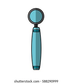 Dentists mirror isolated icon