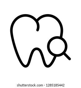 dentists search line icon