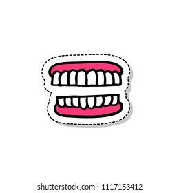 denture doodle icon