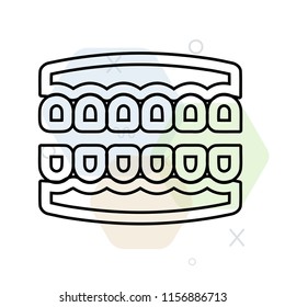 Denture icon vector can be used as png, Denture