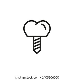 Denture line icon. Molar, crown, implant. Teeth health concept. Vector illustration can be used for topics like surgery, stomatology, medical service