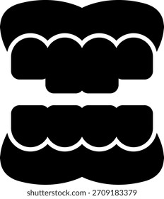 Nuevo Vector de diseño de iconos creativos de dentadura postiza