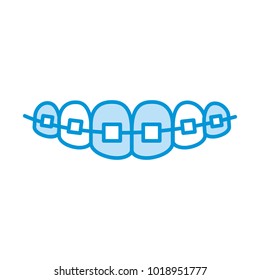 Denture with orthodontics icon