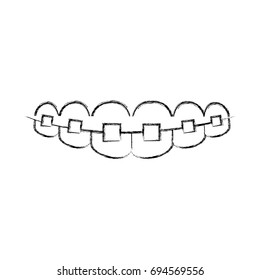 Denture with orthodontics icon