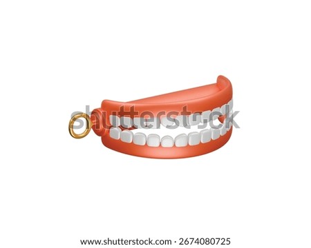  denture toy icon 3d illustration render