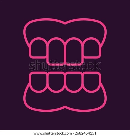 Denture trendy fascinating design useful creative vector Illustration art colorful background.eps