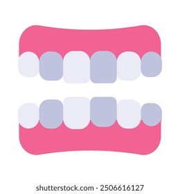 Dentures Flat Icon Design For Personal nad Commercial Use