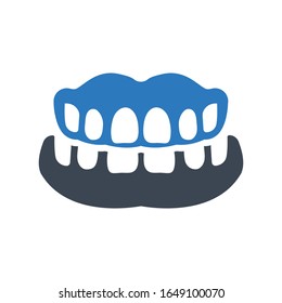 Dentures icon, Dentistry symbol for your web site , logo, app, UI design
