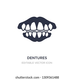 dentures icon on white background. Simple element illustration from Dentist concept. dentures icon symbol design.