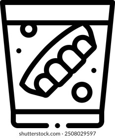 Zahnersatz-Symbol. Design mit dünnen linearen Stilen einzeln auf weißem Hintergrund