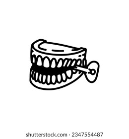 dentures illustration vector with concept