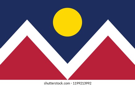 Denver city flag Colorado emblem symbol