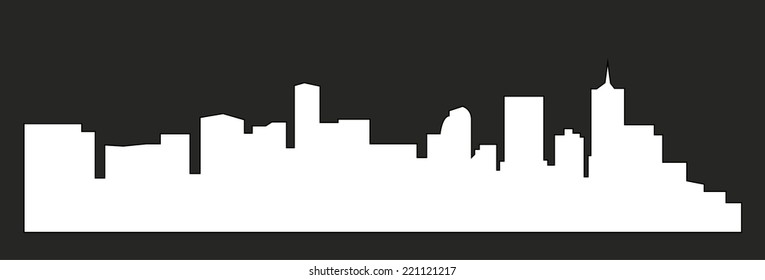 Denver city silhouette, Colorado