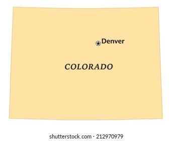 Vail Colorado Locate Map Stock Vector