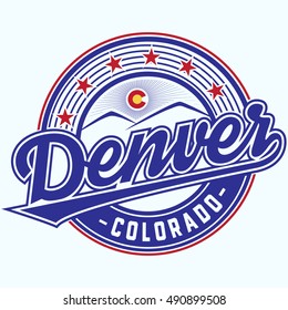 Denver Colorado logo. Vector and illustration.