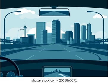 Denver Colorado skyline vector illustration