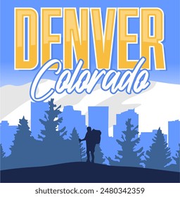 denver colorado united states with beautiful natural background