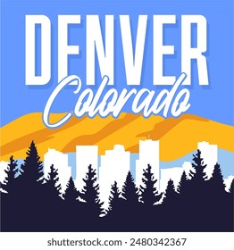 denver colorado united states with beautiful natural background