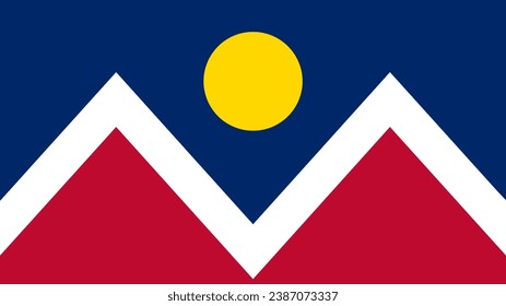 Denver Flag. Flag of Denver, Colorado. Flag of Denver Vector graphics