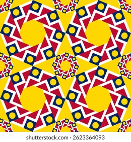 denver flag octagon pattern. geometric background for decoration. vector illustration