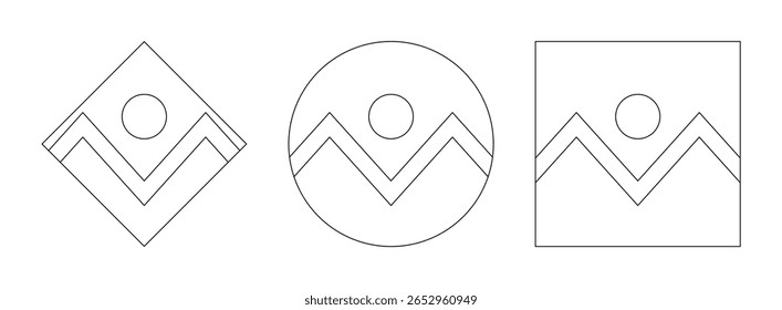 denver flag outline set. vector illustration isolated on white background