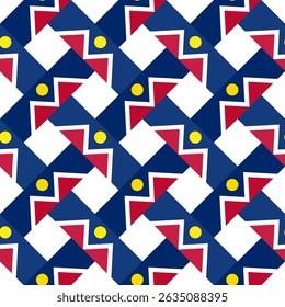 denver flag pattern intertwined. geometric background for decoration. vector illustration