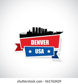 Denver ribbon banner - Colorado - vector illustration