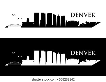 Denver skyline, Colorado - vector illustration