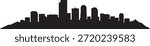 Denver Skyline Silhouette City Vector. design Vector black silhouette
