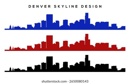 Denver Skyline Vector – Iconic City Silhouette 