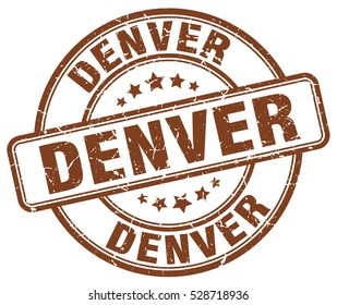 Denver. stamp. brown round grunge vintage Denver sign