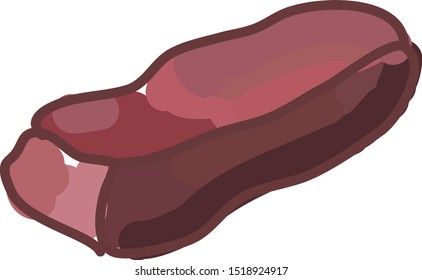 Carne de Denver, ilustração, vetor sobre fundo branco.