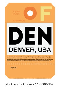 denver usa airport luggage tag