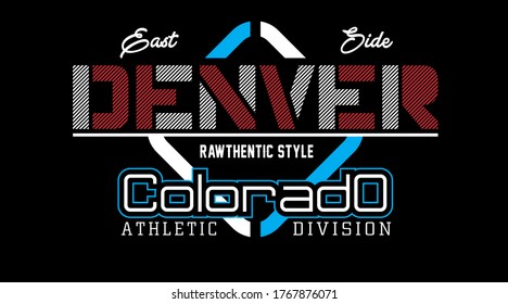 Denver,Colorado.vintage and typography design in vector illustration.clothing,apparel and other uses.Eps10