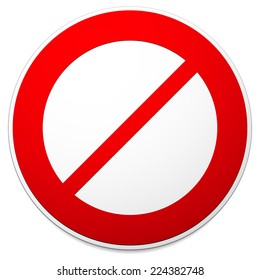 Deny, do not, prohibition sign. Restriction, no entry, no way vector