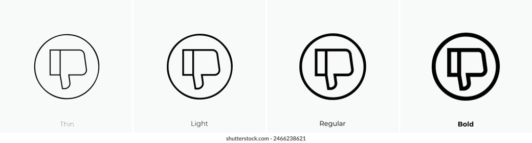 deny icon. Thin, Light Regular And Bold style design isolated on white background