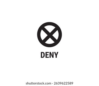 Deny icon vector design art illustration