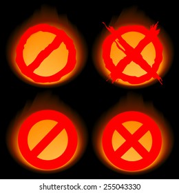 Deny Sign. Do not. Prohibition sign. No way. 