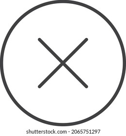 Symbol im Kreis verweigern
