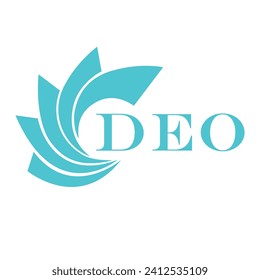 Diseño de letras DEO. Diseño del logotipo de la tecnología de letras DEO en un fondo blanco.