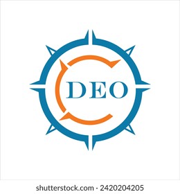 DEO letter design. DEO letter technology logo design on white background. DEO Monogram logo design for entrepreneur and business