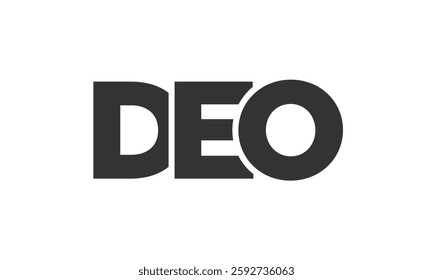 DEO logo design template with strong and modern bold text. Initial based vector logotype featuring simple and minimal typography. Trendy company identity ideal for businesses brand presence.