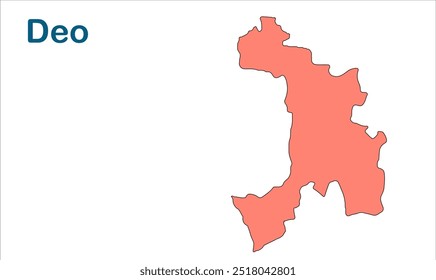 Mapa da subdivisão de Deo, Distrito de Aurangabad, Estado de Bihar, República da Índia, Governo de Bihar, território indiano, Índia Oriental, política, aldeia, turismo